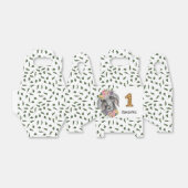 Safari oerwoud baby olifant waterverf floraal bedankdoosjes (Uitgevouwen)