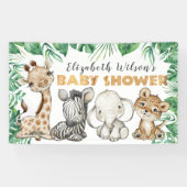 Safari Oerwoud Baby shower Banner (Horizontaal)