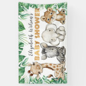 Safari Oerwoud Baby shower Banner (Verticaal)