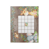 Safari Oerwoud Baby shower Bingo Game Notitieblok (Linkerzijde)