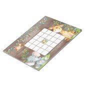 Safari Oerwoud Baby shower Bingo Game Notitieblok (Schuin)
