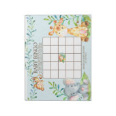 Safari Oerwoud Baby shower Bingo Game Notitieblok (Linkerzijde)