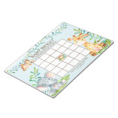 Safari Oerwoud Baby shower Bingo Game Notitieblok (Schuin)
