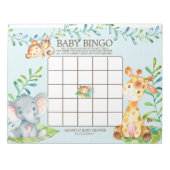 Safari Oerwoud Baby shower Bingo Game Notitieblok (Voorkant)