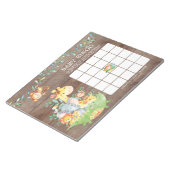 Safari Oerwoud Baby shower Bingo Game Notitieblok (Schuin)