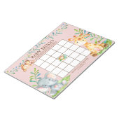 Safari Oerwoud Baby shower Bingo Game Notitieblok (Schuin)