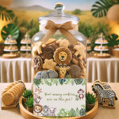 Safari Oerwoud Baby shower Cookie Jar Guessing spe Plaatskaartje