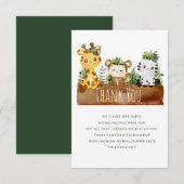 safari oerwoud baby shower dank je creditcard bedankkaart (Voorkant / Achterkant)