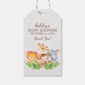Safari Oerwoud Baby shower Favor Gift Label Cadeaulabel (Voorkant)