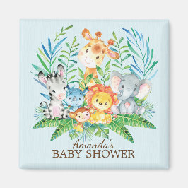 Safari Oerwoud Baby shower Favor Magnet