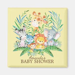 Safari Oerwoud Baby shower Favor Magnet