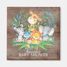 Safari Oerwoud Baby shower Favor Magnet