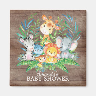 Safari Oerwoud Baby shower Favor Magnet