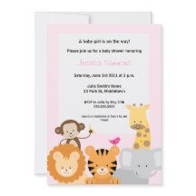 Safari Oerwoud Baby shower - Girl