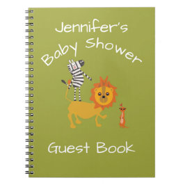 Safari Oerwoud Baby shower Guest Book Notitieboek