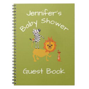 Safari Oerwoud Baby shower Guest Book Notitieboek