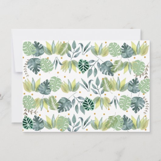 Safari Oerwoud Baby shower Hartelijk dank Bedankkaart (Achterkant)