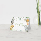 Safari Oerwoud Baby shower Hartelijk dank Bedankkaart (Voorkant)