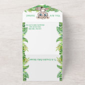 Safari Oerwoud Baby shower in één uitnodiging (Buitenkant)