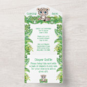 Safari Oerwoud Baby shower in één uitnodiging (Binnen)