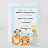 Safari Oerwoud Baby shower - Jongen Kaart (Voorkant)