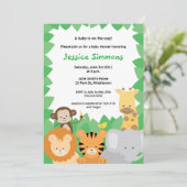 Safari Oerwoud Baby shower - Jongen/Meisje Kaart (Staand voorkant)