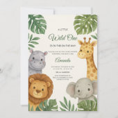 Safari Oerwoud Baby shower Kaart (Voorkant)
