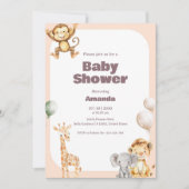 Safari Oerwoud Baby shower Kaart (Voorkant)