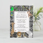 Safari Oerwoud Baby shower Kaart (Staand voorkant)