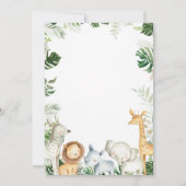 Safari OERWOUD Baby shower Kaart (Achterkant)
