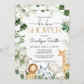 Safari OERWOUD Baby shower Kaart (Voorkant / Achterkant)