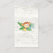 Safari Oerwoud Baby shower Luier Raffle Ticket Informatiekaartje (Achterkant)