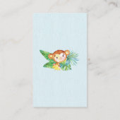 Safari Oerwoud Baby shower Luier Raffle Ticket Informatiekaartje (Achterkant)