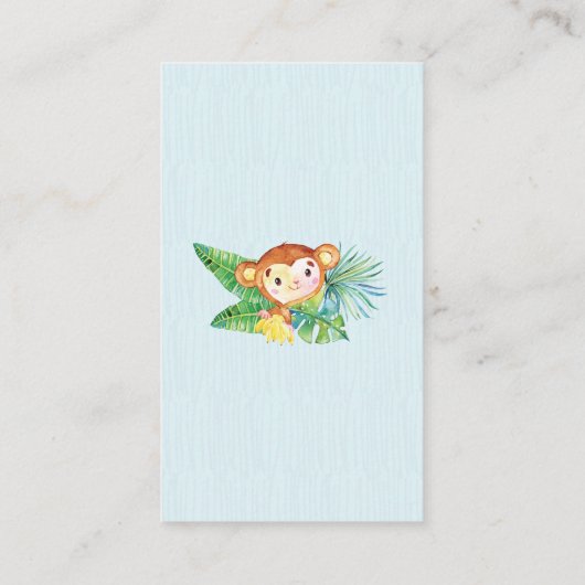 Safari Oerwoud Baby shower Luier Raffle Ticket Informatiekaartje (Achterkant)