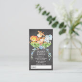 Safari Oerwoud Baby shower Luier Raffle Ticket Informatiekaartje (Staand voorkant)