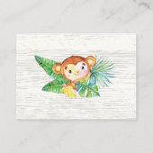 Safari Oerwoud Baby shower Luier Raffle Ticket Informatiekaartje (Achterkant)