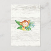 Safari Oerwoud Baby shower Luier Raffle Ticket Informatiekaartje (Achterkant)