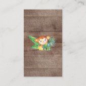 Safari Oerwoud Baby shower Luier Raffle Ticket Informatiekaartje (Achterkant)