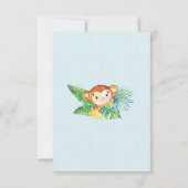 Safari Oerwoud Baby shower Luier Raffle Ticket Kaart (Achterkant)