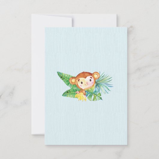 Safari Oerwoud Baby shower Luier Raffle Ticket Kaart (Achterkant)