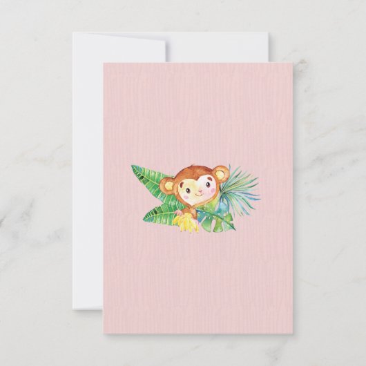 Safari Oerwoud Baby shower Luier Raffle Ticket Kaart (Achterkant)