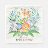 Safari Oerwoud Baby shower Paper Napkins Servetten (Voorkant)