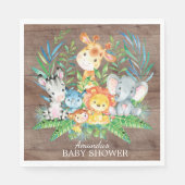 Safari Oerwoud Baby shower Paper Napkins Servetten (Voorkant)