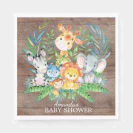 Safari Oerwoud Baby shower Paper Napkins Servetten