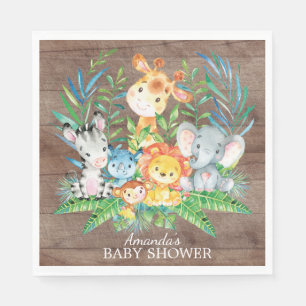 Safari Oerwoud Baby shower Paper Napkins Servetten