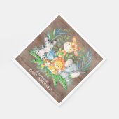 Safari Oerwoud Baby shower Paper Napkins Servetten (Hoek)