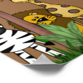 Safari Oerwoud Baby shower Party Banner Poster (Hoek)