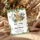 Safari Oerwoud Baby shower Uitnodiging – Leuk Dier