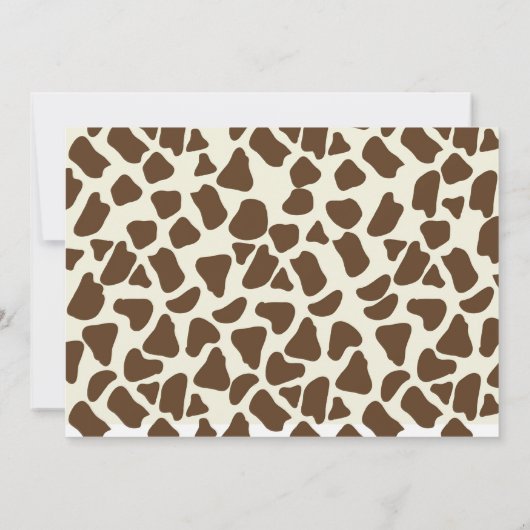 Safari Oerwoud Baby Shower-uitnodigingen Kaart (Achterkant)