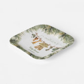 Safari Oerwoud Baby shower waslijn Papieren Bordje (Gebogen)